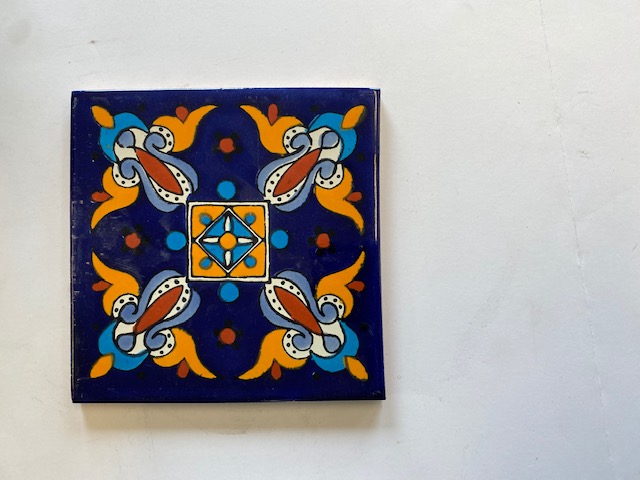 6 x 6 in. Mexican Decorative Tiles, L113 - Pack of 4