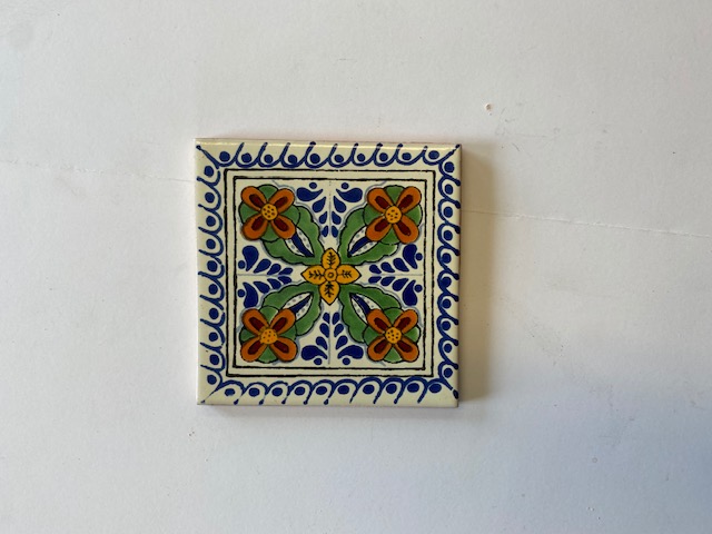 4 x 4 in. Mexican Decorative Tiles, L123 - Pack of 4