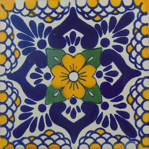 6 x 6 in. Mexican Decorative Tiles, L97 - Pack of 4