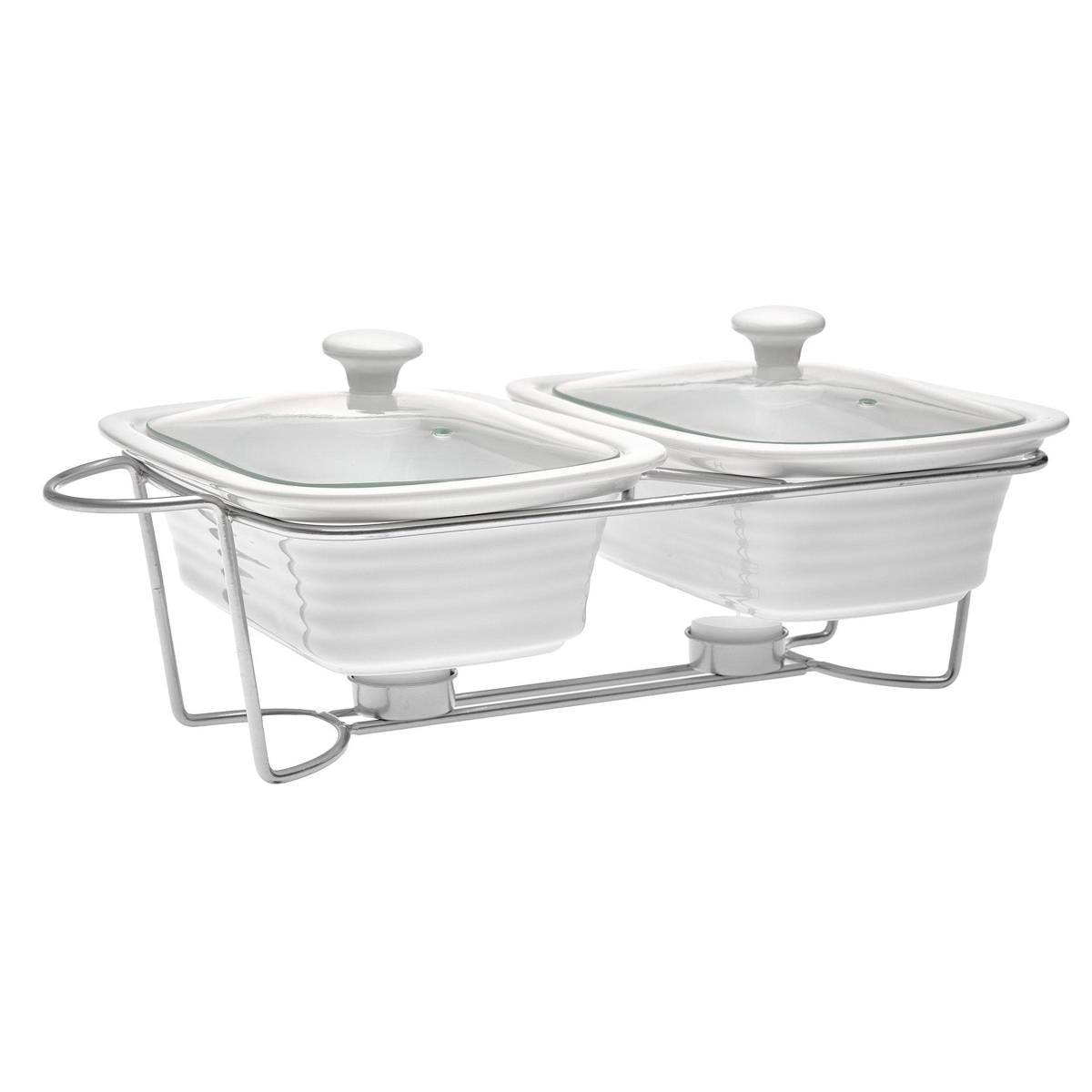 Picture of Godinger R4-63300 3 qt. Double Baker with Stand