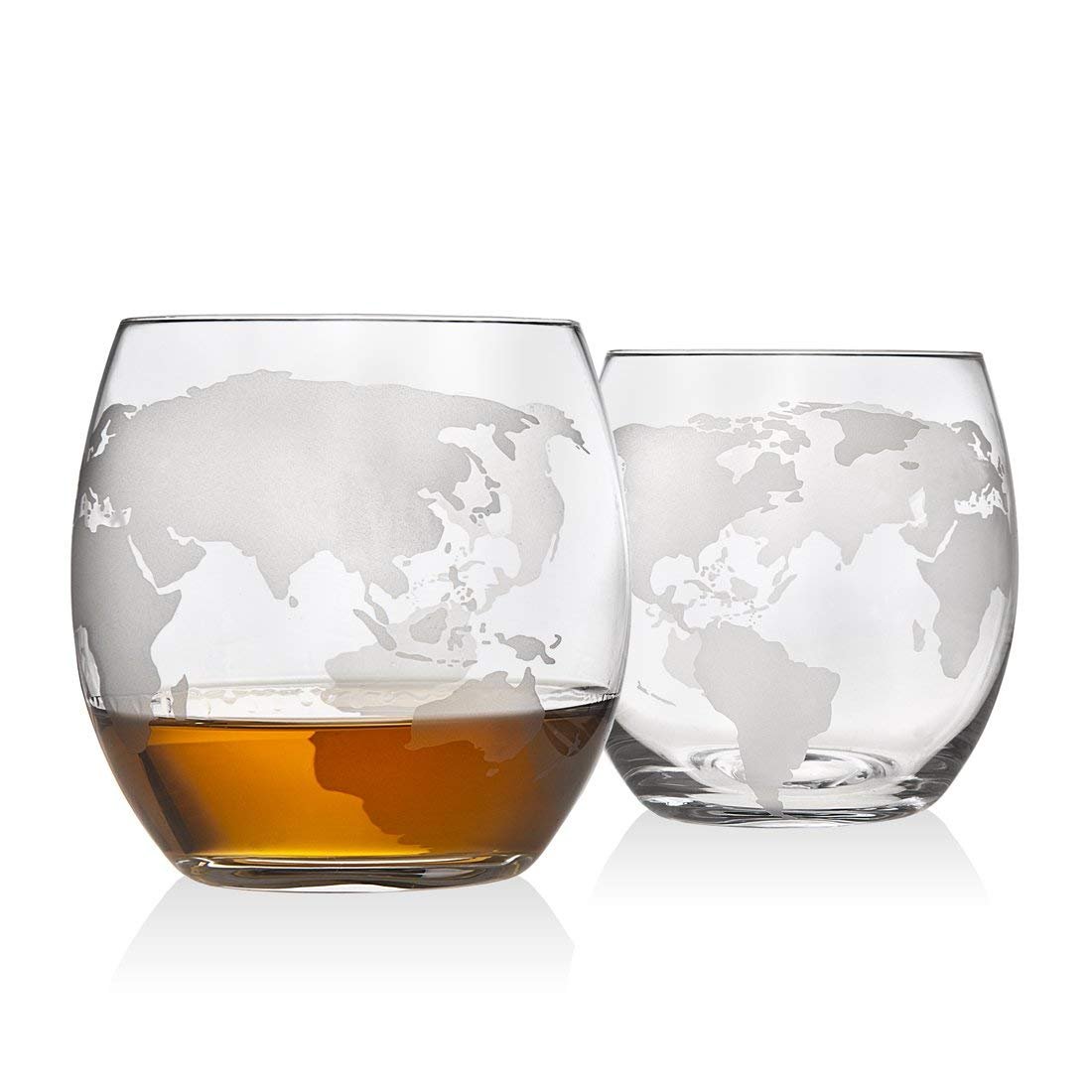 Globe Glasses - Clear - Set of 2 - Elegant Design