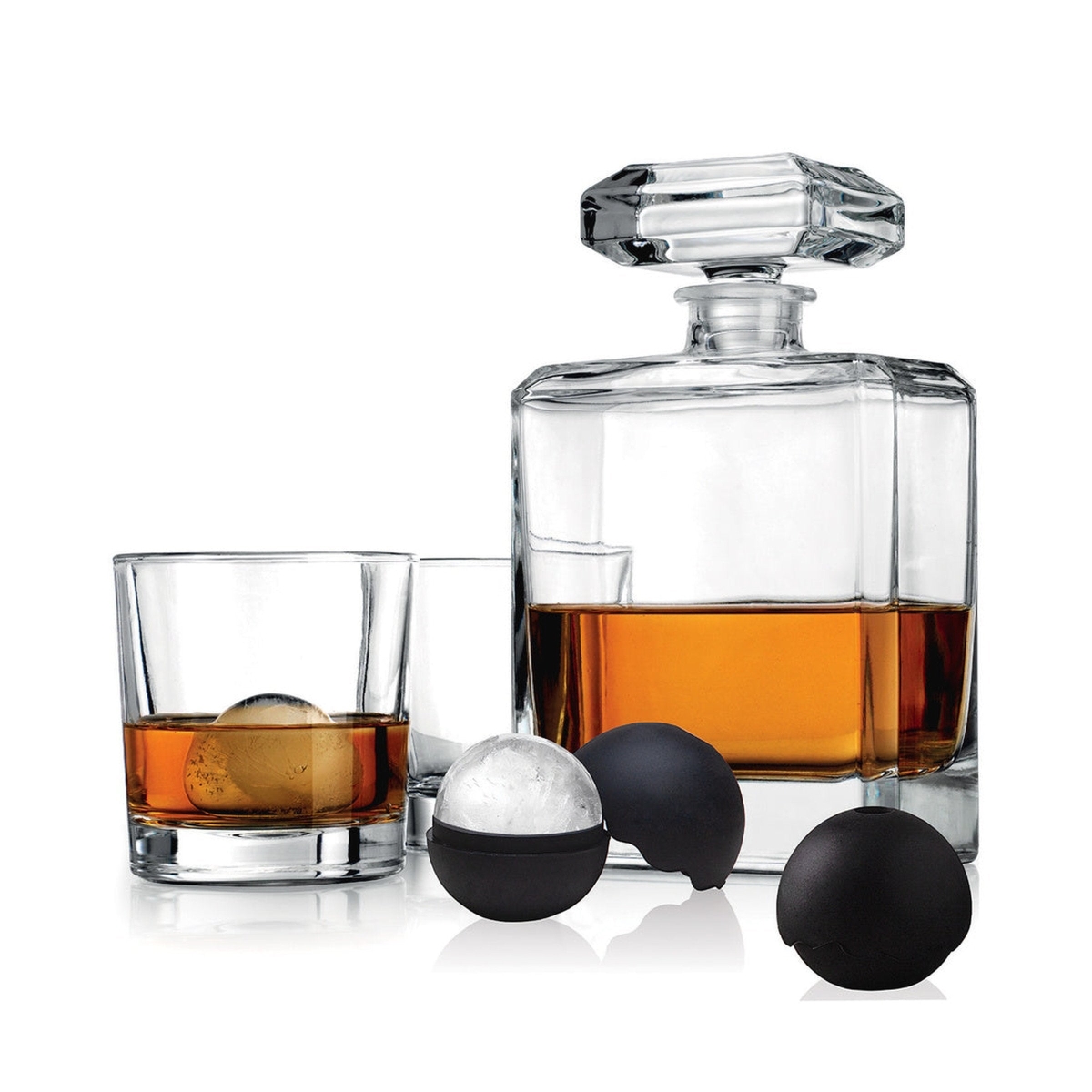 Picture of Godinger 27712 Chateau Decanter 2 Double Old Fashion Whiskey Decanter Set