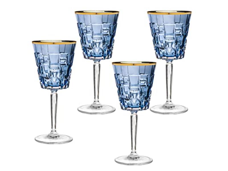 Picture of Godinger 28037 Milana Goblet Beer Glass&#44; Blue - Set of 4