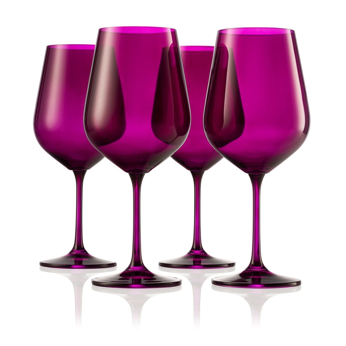 Sheer Red Wine Glass, Amethyst - Set of 4