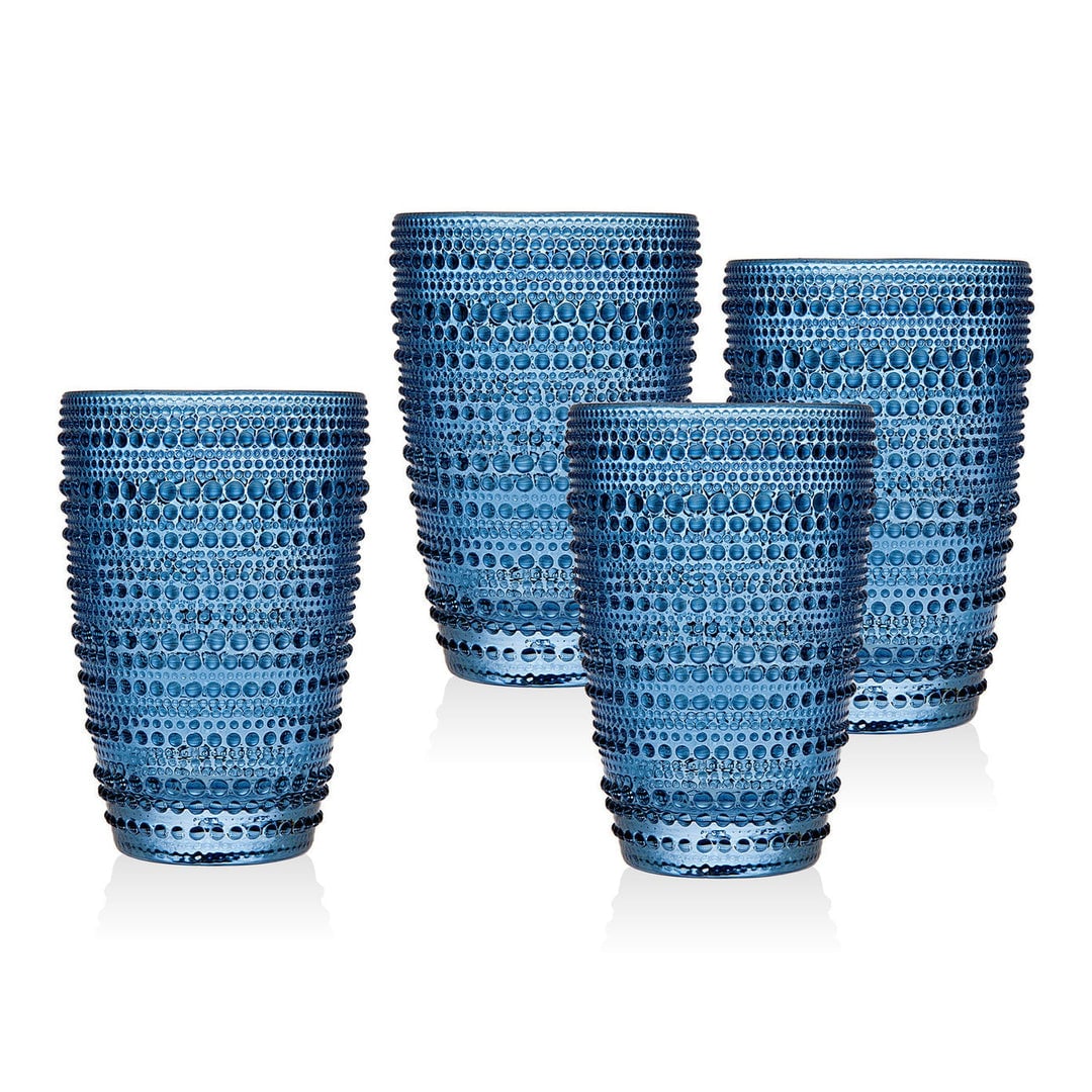 Lumina Blue Highball Glasses - Set of 4
