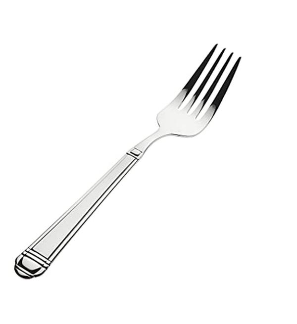 Stainless Steel Crete Salad Forks - Silver - Set of 6 - Elegant Design