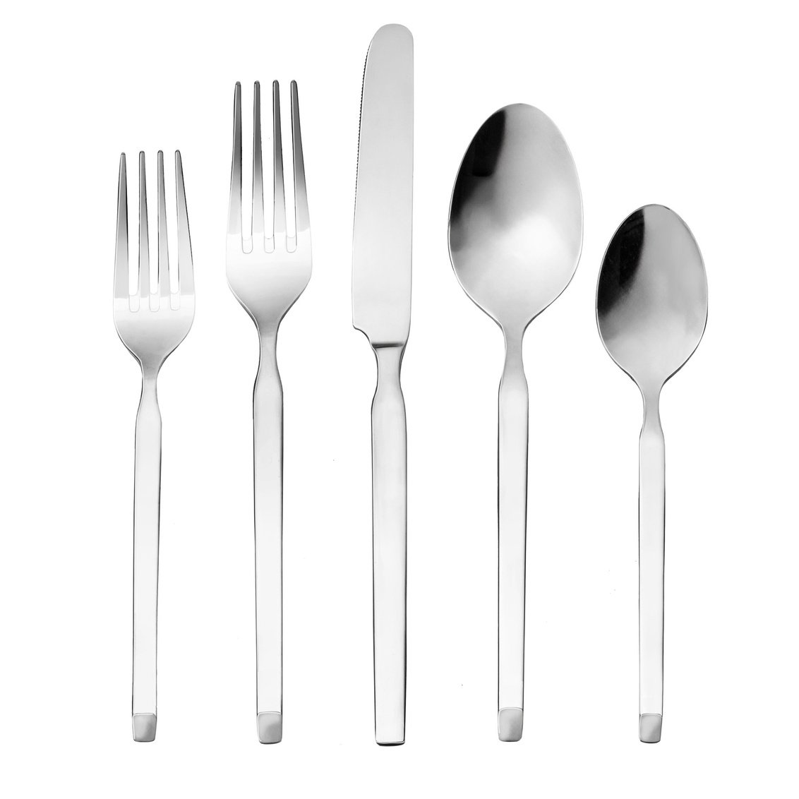 Picture of Godinger 46355 Ramp Satin 18-0 Stainless Steel Flatware Set&#44; Silver - 20 Piece
