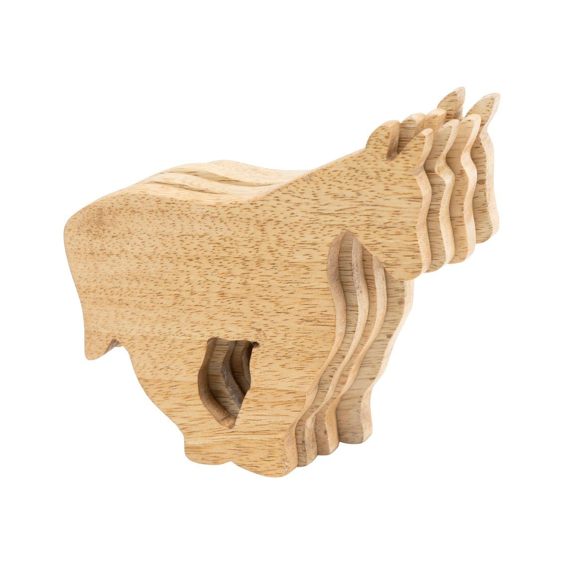 Picture of Godinger 51016 Homestead Horse Coaster&#44; Natural - Set of 4