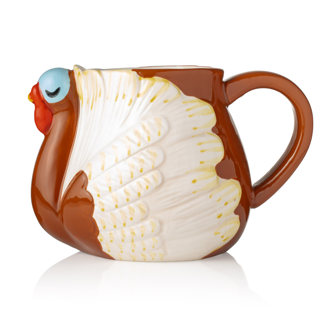 Turkey Mug - Brown - Set of 2 - Handmade Porcelain
