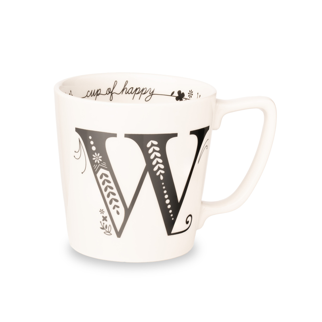 Picture of Godinger 63955 Monogram Letter-W Mug&#44; White