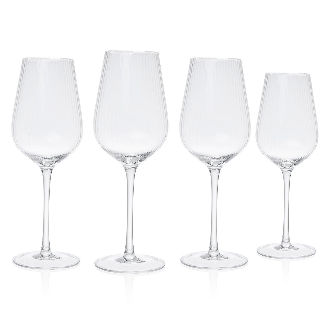 Picture of Godinger 29592 13.5 oz Divo Optic White Wine Glass&#44; Clear - Set of 4