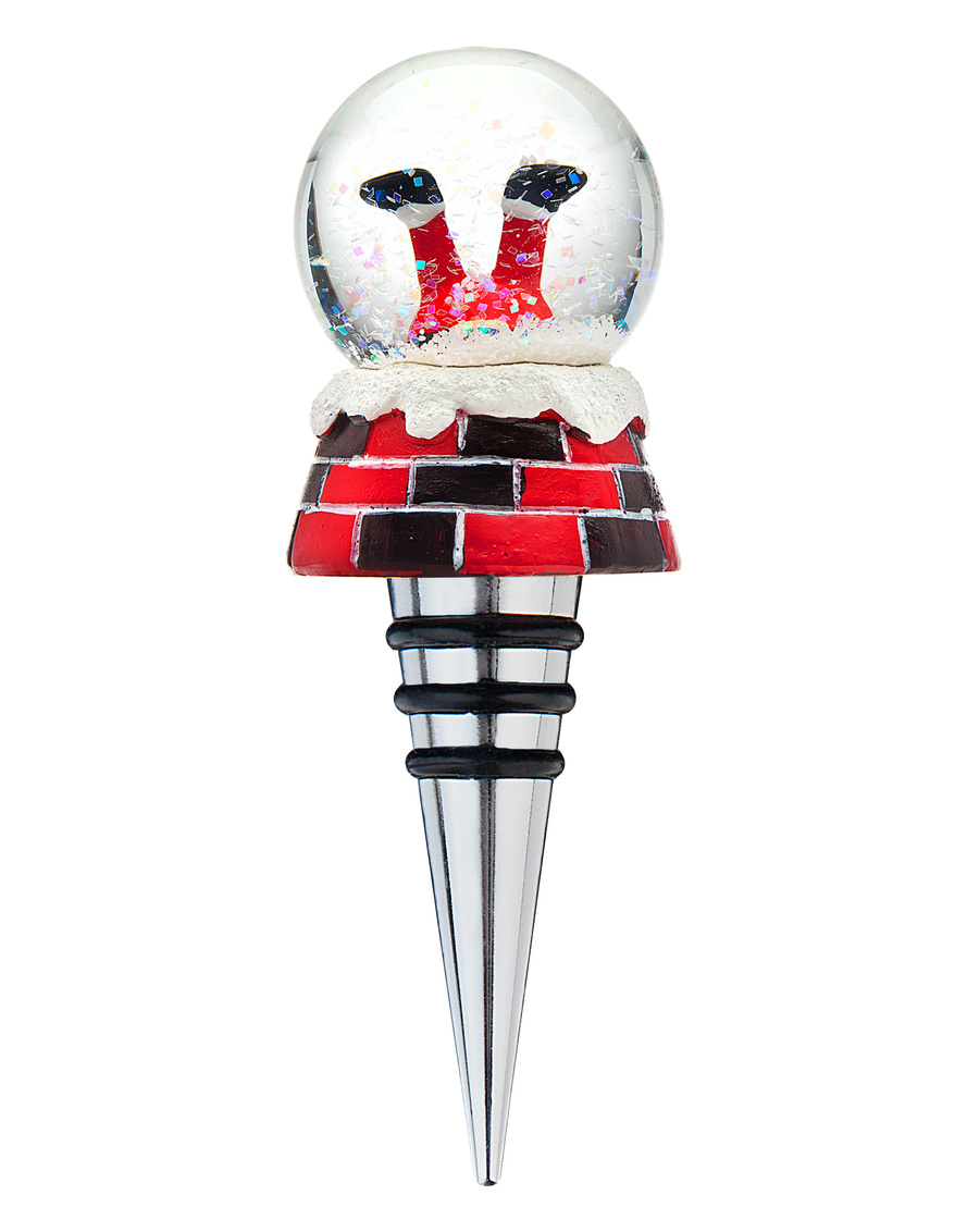 Picture of Godinger 70527 Santa Legs Bottle Stopper&#44; Clear