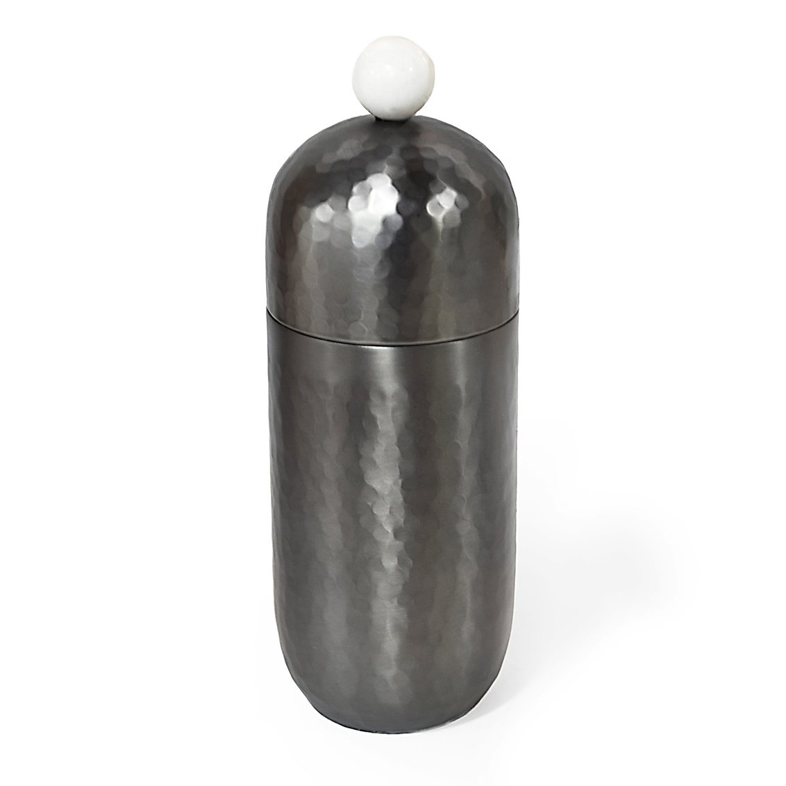 Picture of Godinger 51234 Temari Hammered Shaker&#44; Gunmetal Black & white