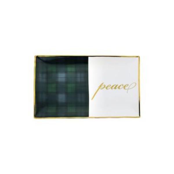 13771 10 in. Belk Tartan Serving Tray - Navy