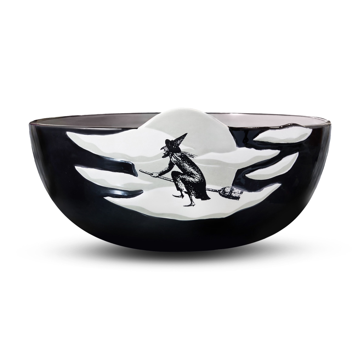 14565 190 oz Witching Hour Serving Bowl, Black, Gray & White