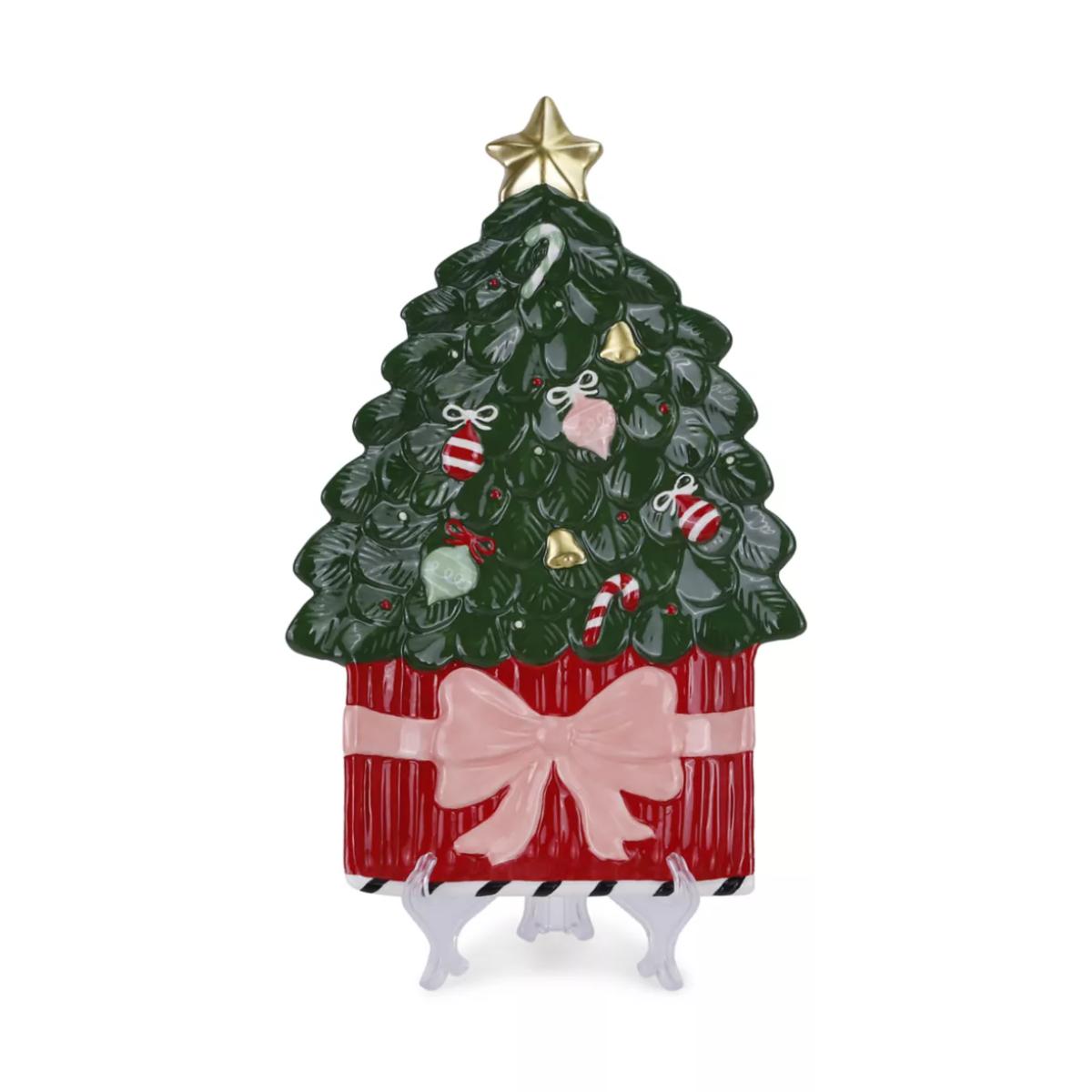 14792 Christmas Tree Shaped Porcelain Platter