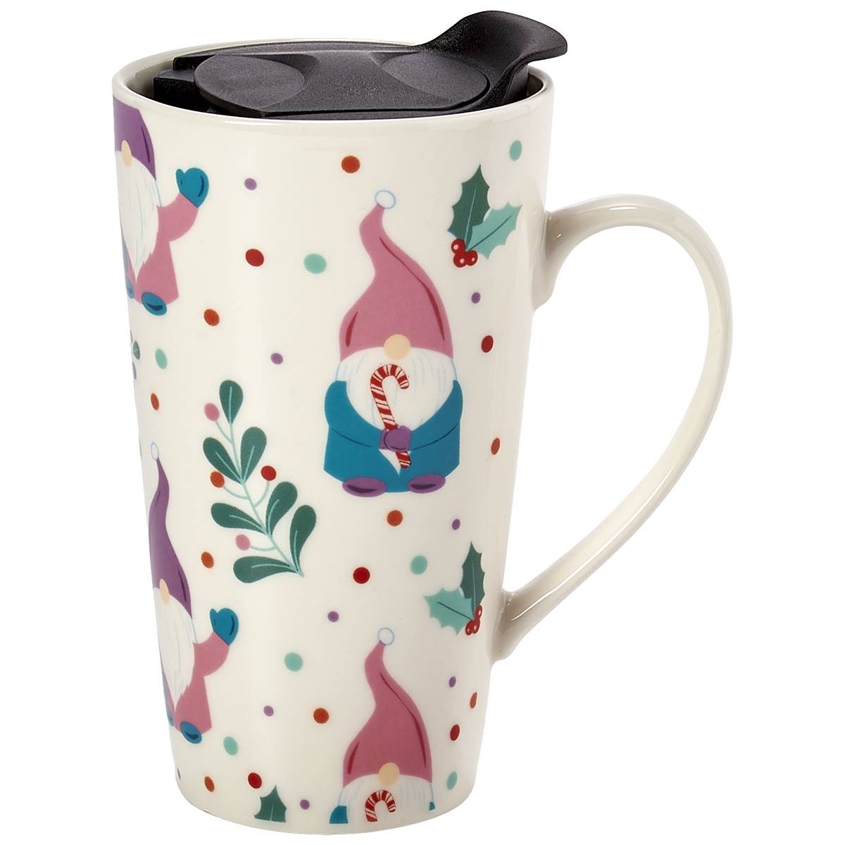 15264 18 oz Bright Gnome Travel Mug with Lid