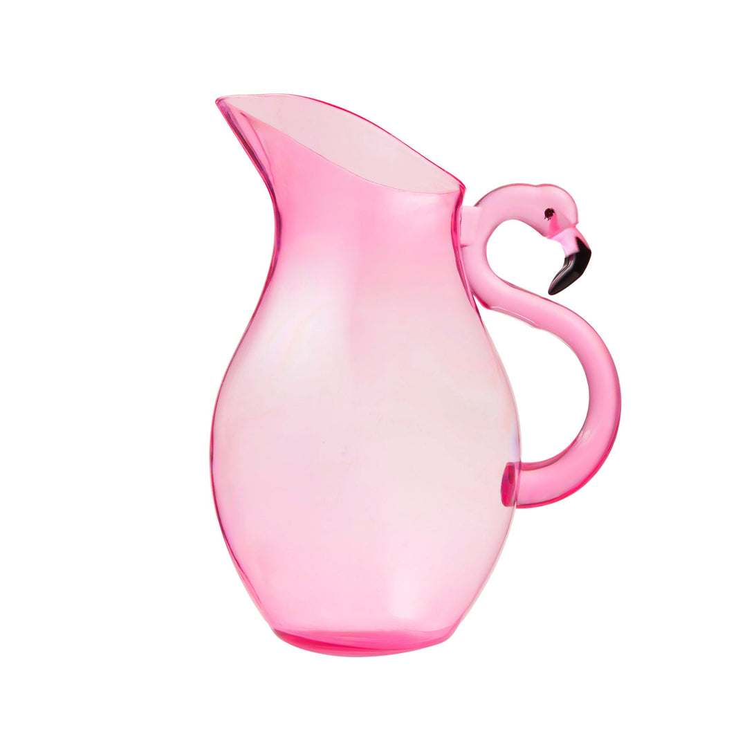 16792 88 oz Flamingo Acrylic Beverage Pitcher, Blush & Black