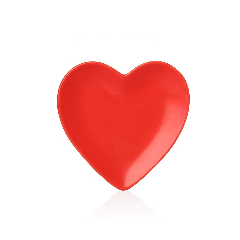 16824 6 in. Red Valentines Day Dessert Plate
