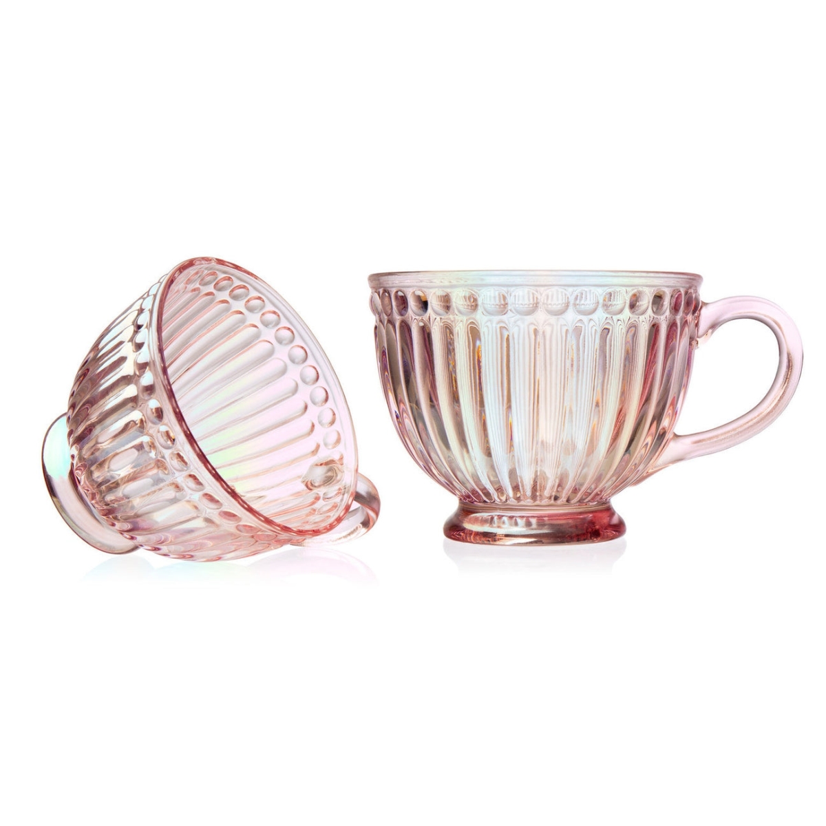R10-29448 13.5 oz Cosmic Pink Luster Oversized Coffee Mug - Set of 2