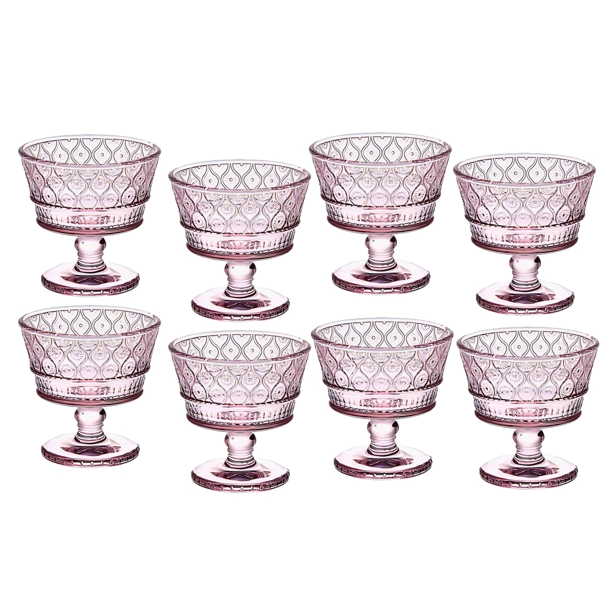 R11-27028 4 oz Claro Pink Taster Set - 8 Piece