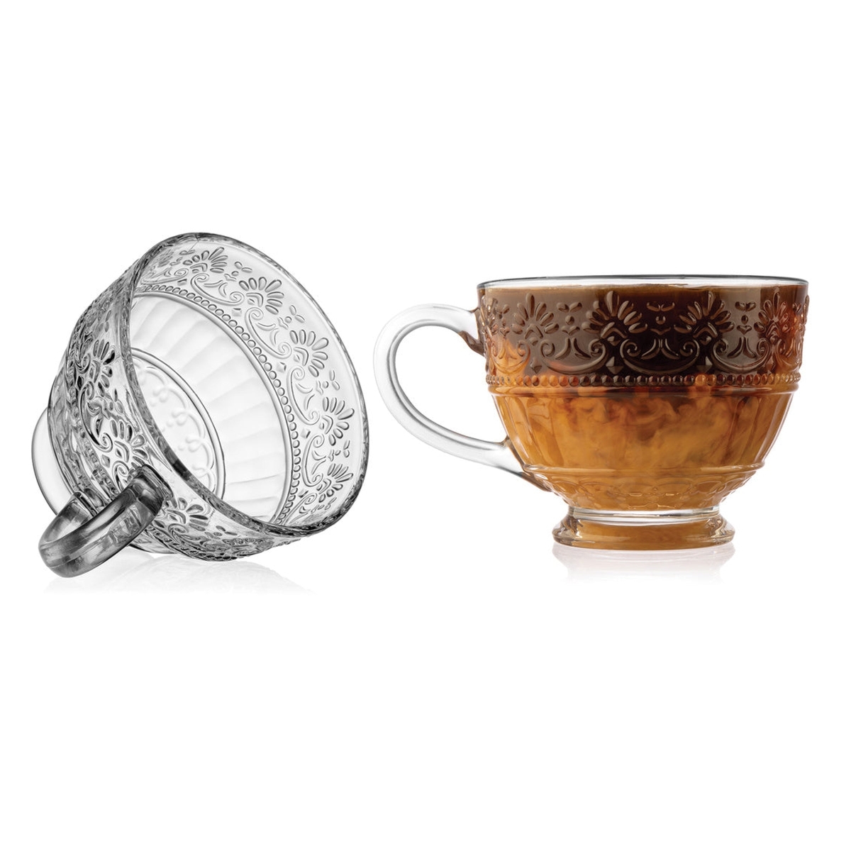 R5-28481 Villa Oversized Coffee Mug, Clear - Set of 2