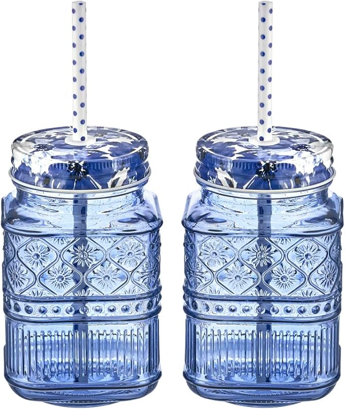 28167 16 oz Claro Blue Mason Jars - Set of 4