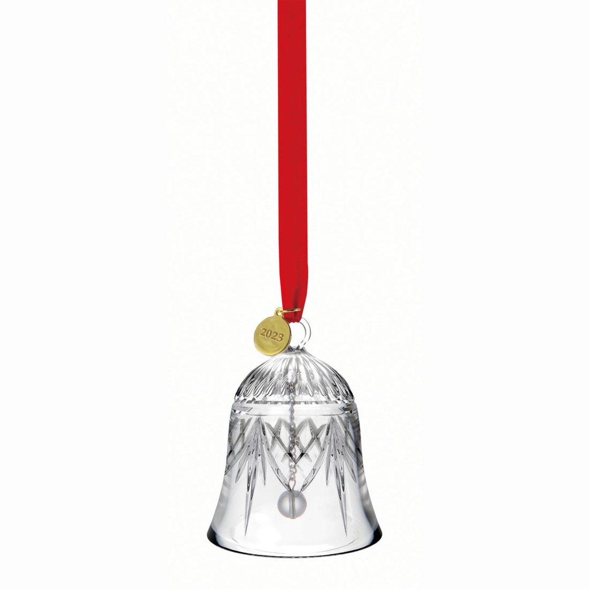 29066 Dublin Crystal Bell Ornament, Clear, Gold & Red
