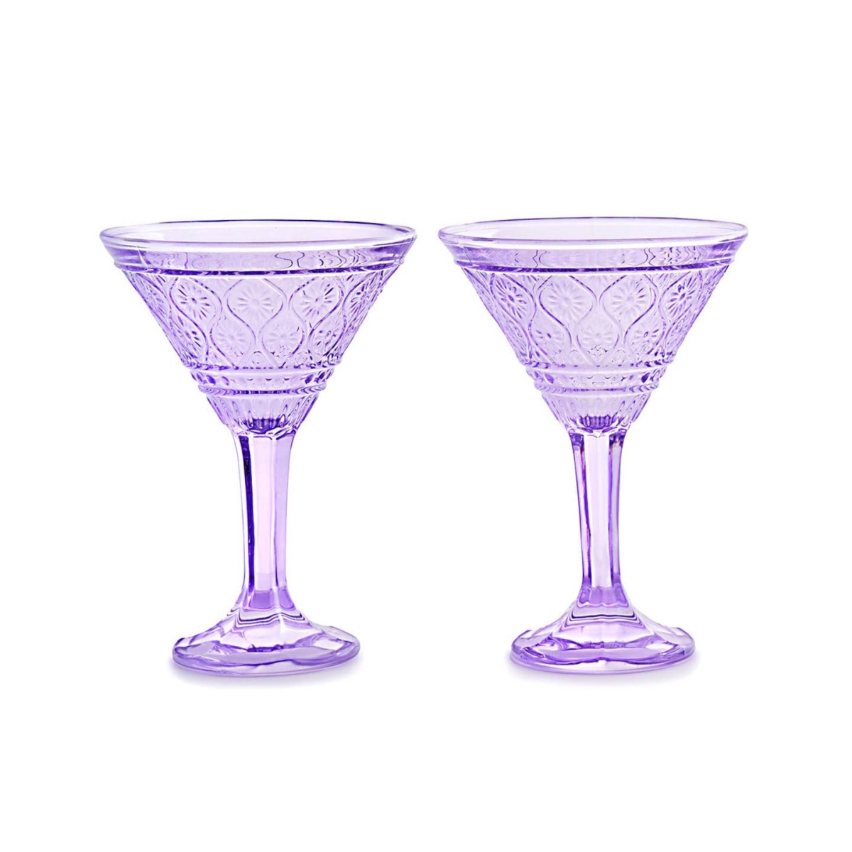 29658 7 oz Claro Lavender Martini Glass - Set of 2
