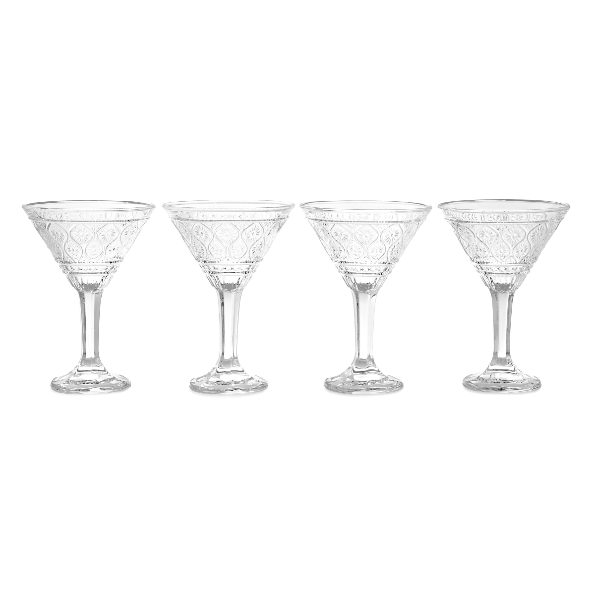 29680 Claro Martini Glass, Clear - Set of 4