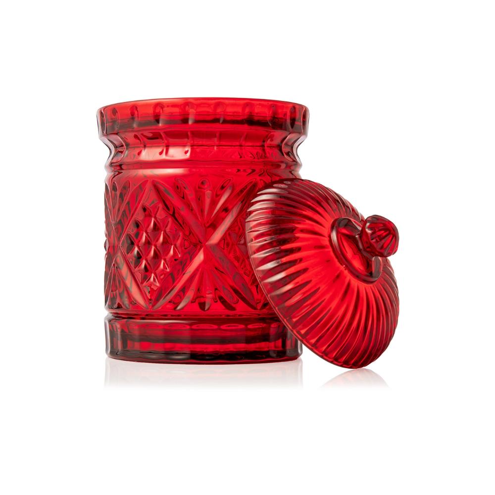 R7-27617 4.75 x 7.25 in. Dublin Red Crystal Biscuit Box