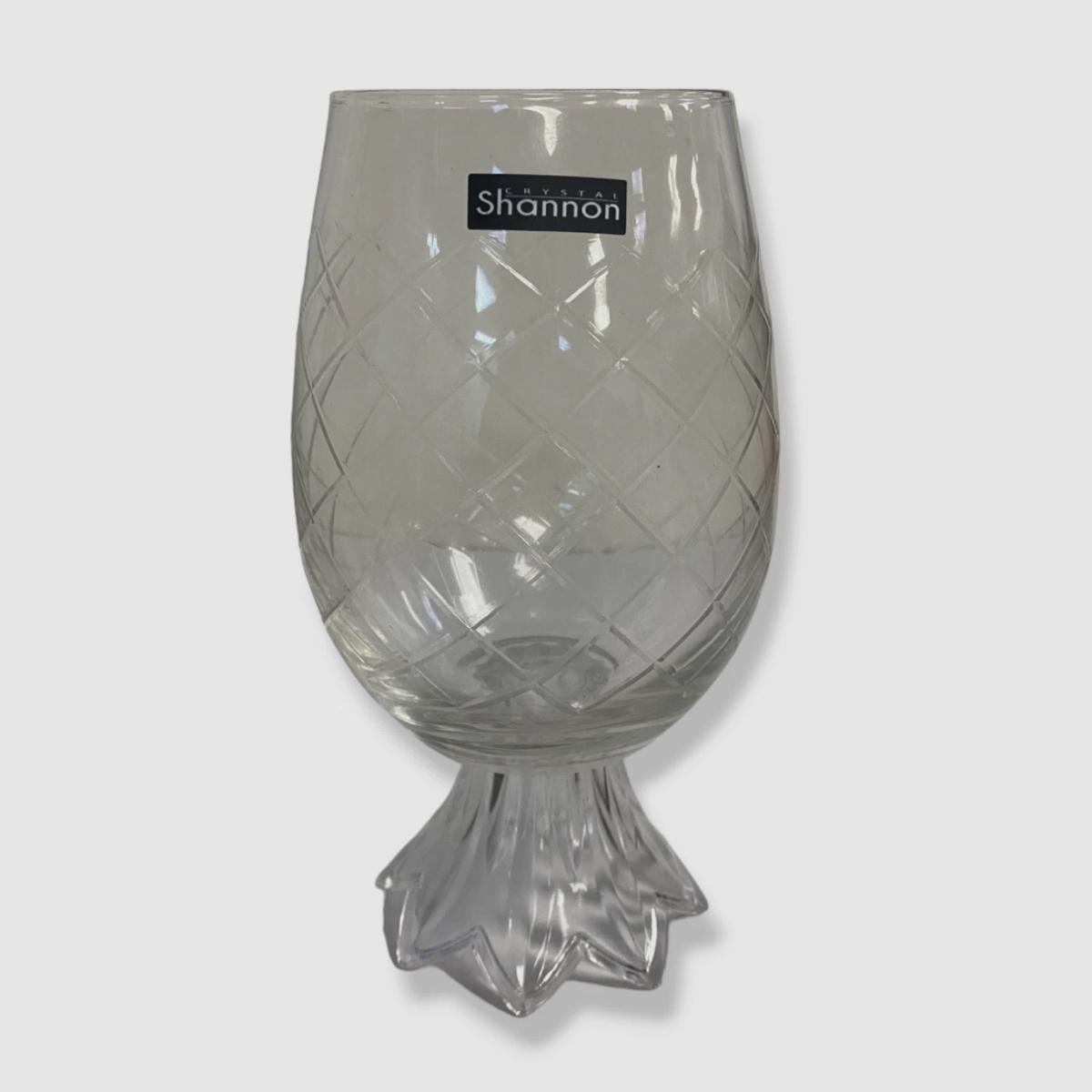 42963 17 oz Clear Pineapple Stemless Footed Crystal Tumbler