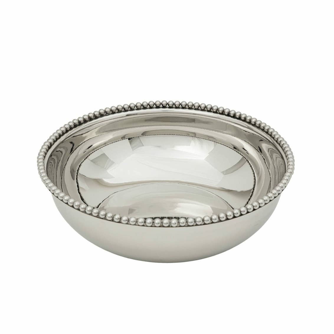 51320 10 in. Perles Salad Bowl, Silver