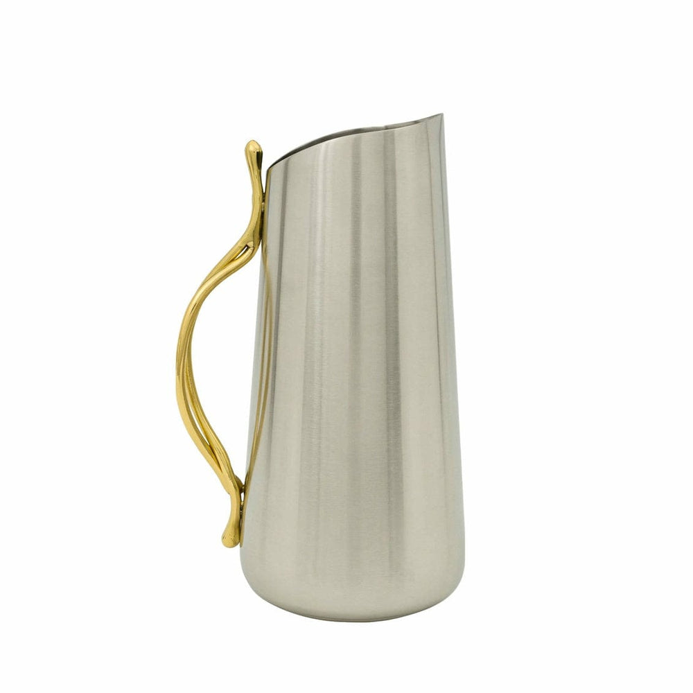 51322 11 in. Droplet Pitcher - Silver Plated & Crystal