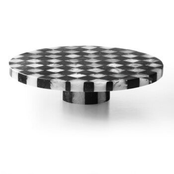 51344 Lucente Cake Plate, Black & White
