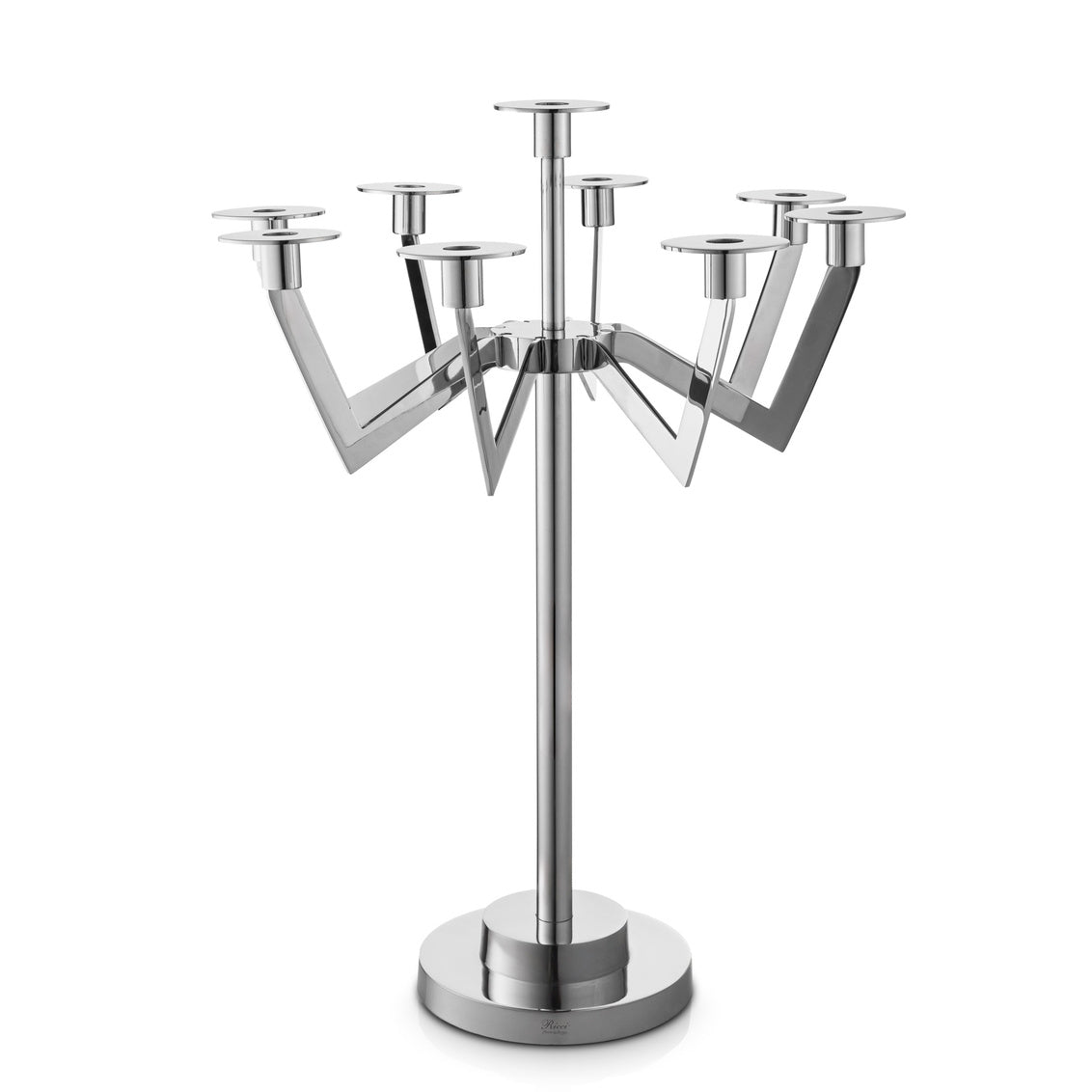 70840 VIV 9-Light Candelabra Removable Arms Candleholder, Stainless