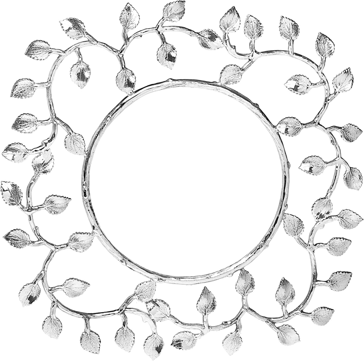 94724 Leaf Design Charger Plate - Nickel