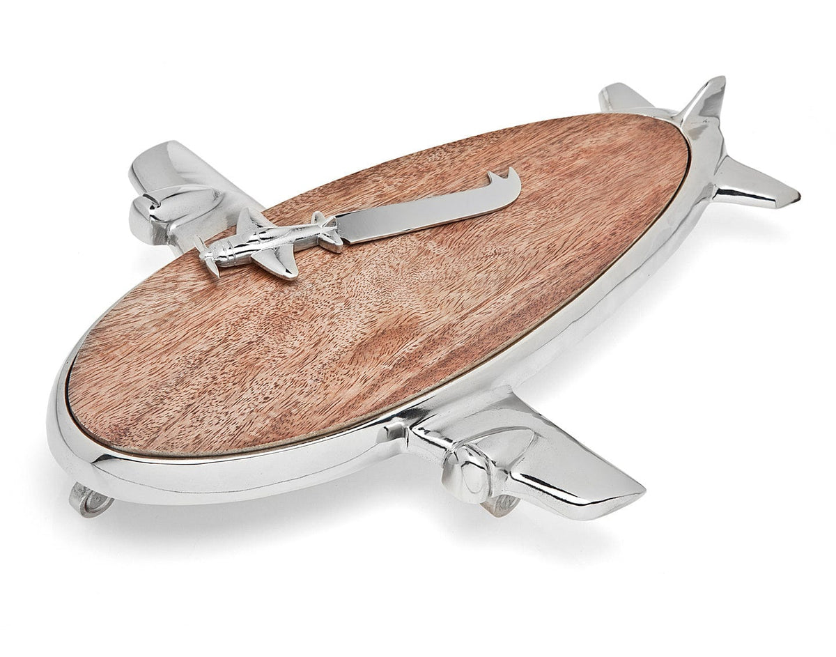 R11-9792 Airplane Wooden Cheese Board
