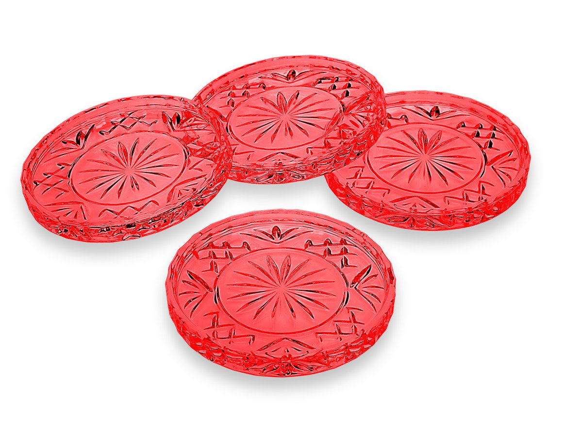 Dublin Coasters, Red - Set of 4