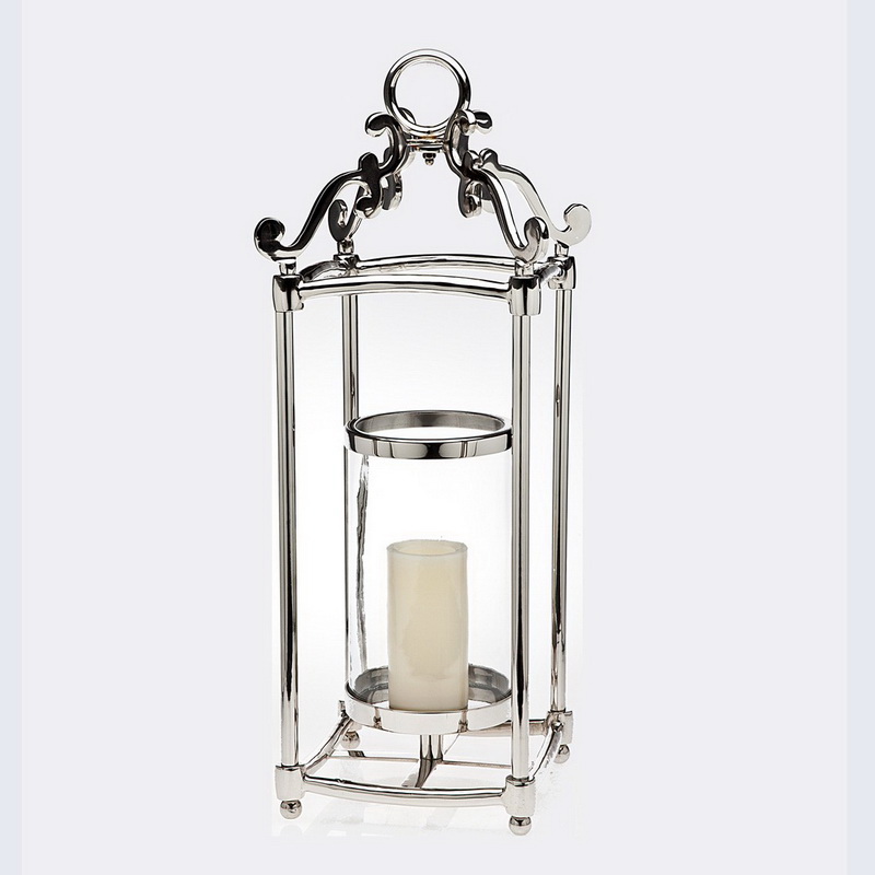 93806 Hurricane Centerpiece Candle Holder, Nickel