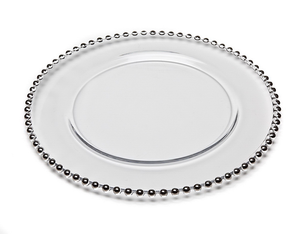 13 in. Chesterfield Charger Plate - Silver