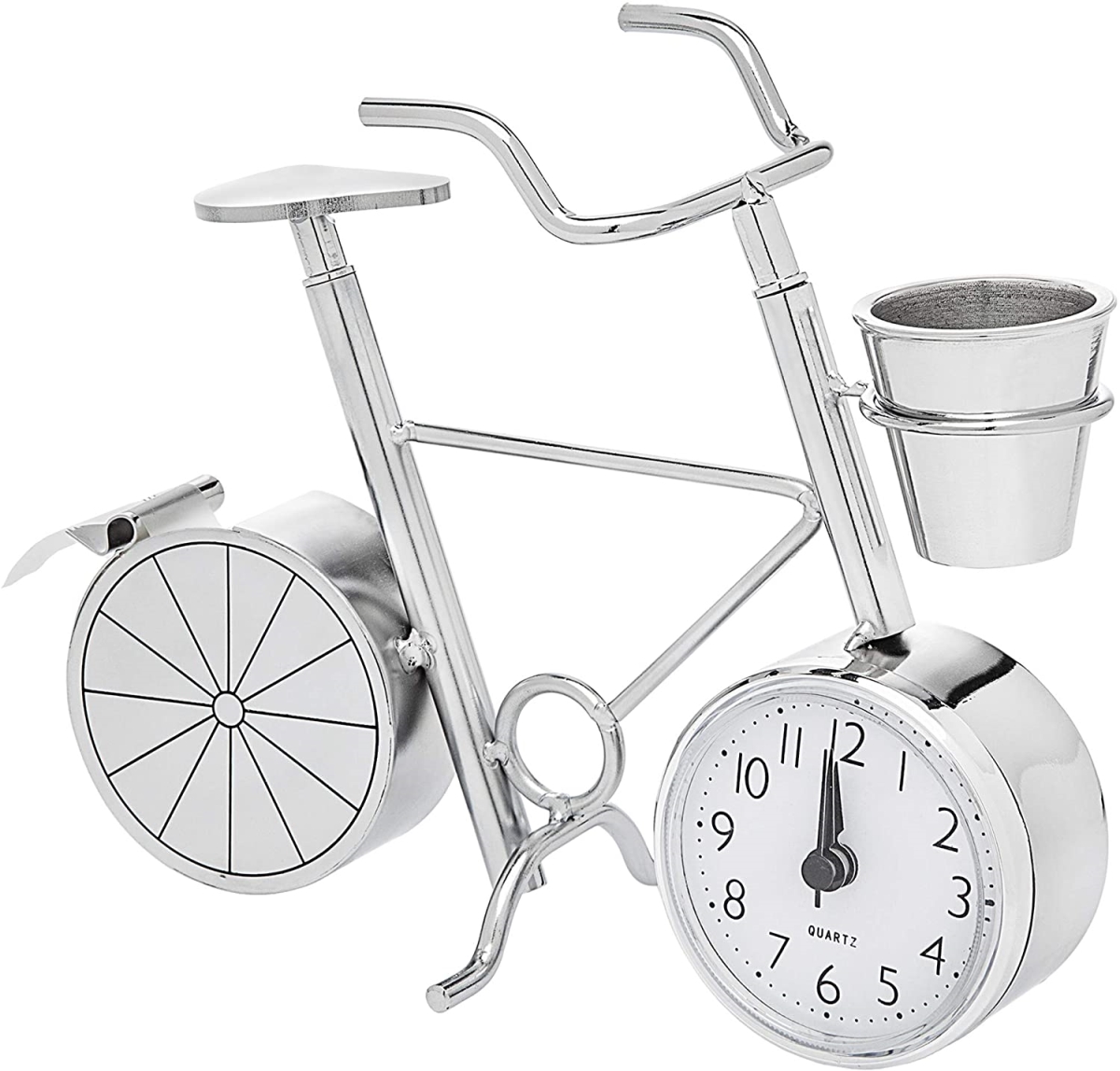 10.50 x 2 x 7 in. Bicycle Desk Tabletop Clock Set