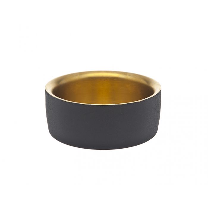 4.75 x 4.75 x 1.50 in. Encalmo Wine Coaster, Black & Gold