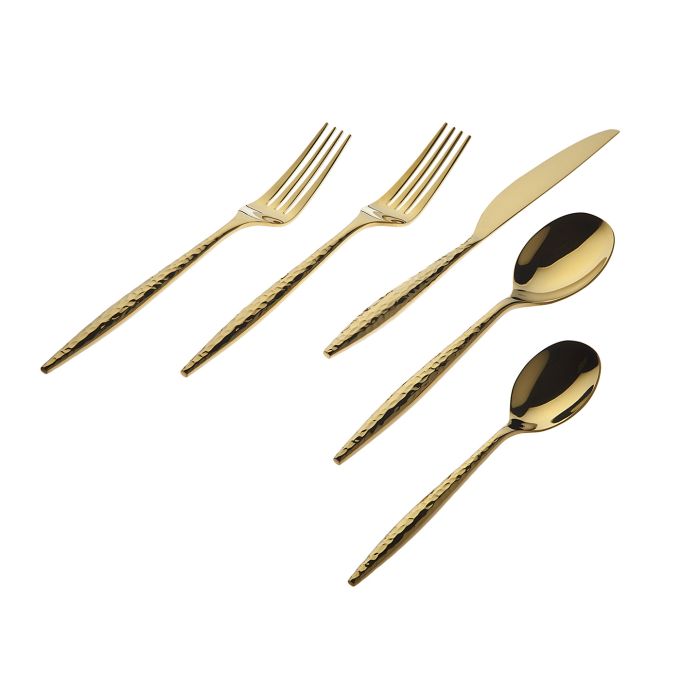 Picture of Godinger 84202 20 Piece Avellino 18-10 Stainless Steel Flatware Set&#44; Shiny Gold
