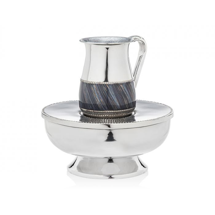 Picture of Godinger 96704 6 x 6 x 6.25 in. Twilight Swirl Mayim Achronim Wash Cup