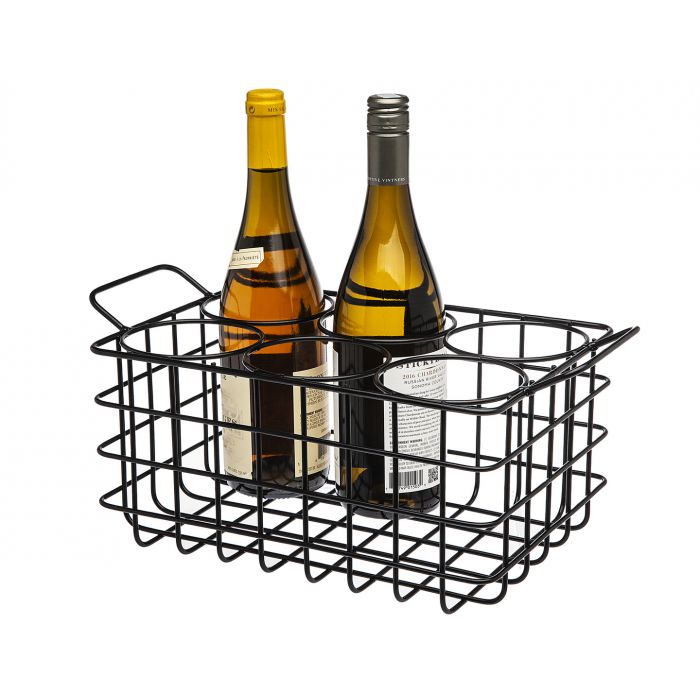19951 Matte Black Wine Rack Crate