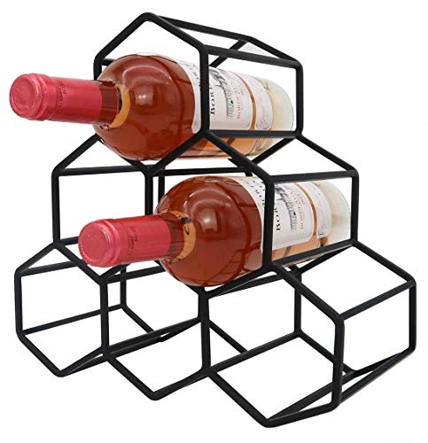 33671 Black 6 Wine Rack Storage Holder