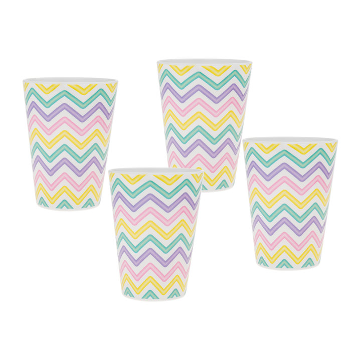 Picture of Godinger 12424 3.15 in. Zig Zag Tumblers - Set of 4