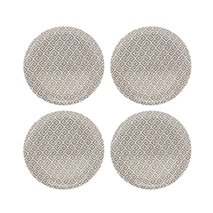 11 in. Geometric Melamine Dinner Plate - Set of 4