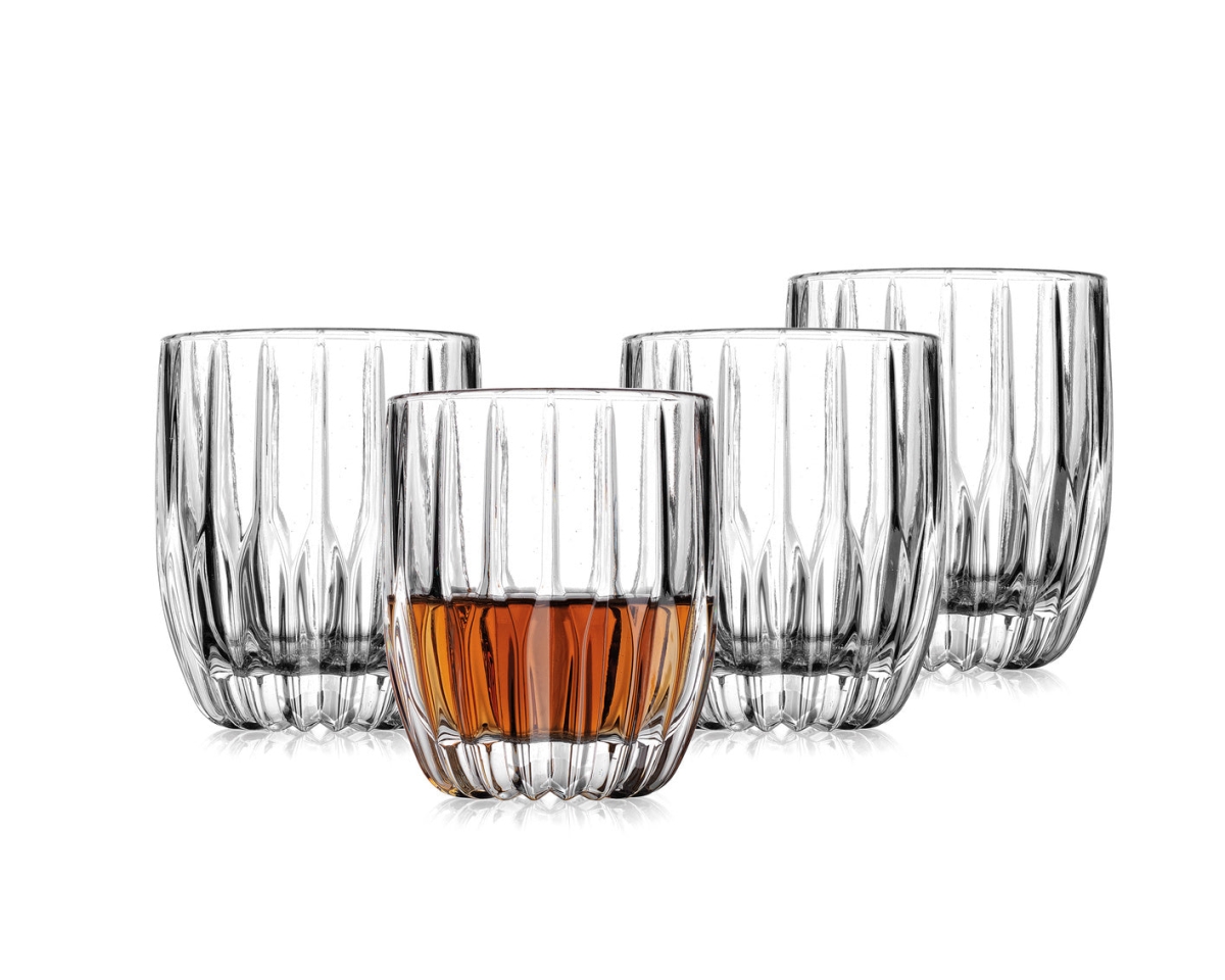 Picture of Godinger 27121 Pleat Double Old Fashion Glass - Set of 4